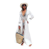 Vestido De Playa Sqy Largo Para Protección Solar Para Mujer