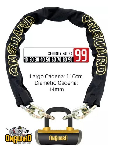 Linga Cadena On Guard Beast 8016l 110cm X14mm 