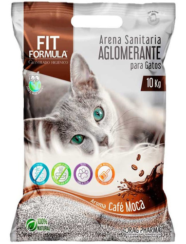 Arena Sanitaria Para Gatos Fit Formula Aroma Café Moca 10kg