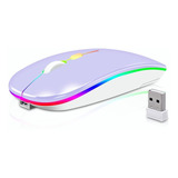 Mouse Inalámbrico Recargable Goojodoq  M06 Violeta