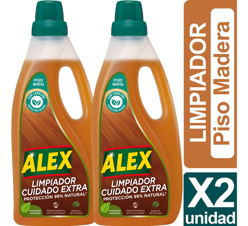 Alex Limpiador Para Pisos De Madera 750 Ml Pack 2 Unidad