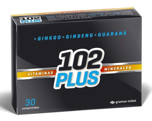 Suplemento Dietario 102 Plus  Ginko Ginseng Guarana 