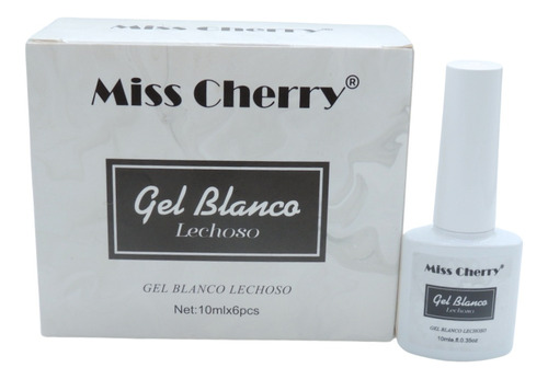 Gel Semipermanente Blanco Lechoso Miss Cherry (1 Pza)