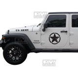 Calcos 2 Us Army + 2 Estrellas - Jeep Renegade Ika Cherokee