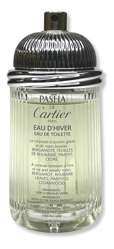 Pasha Eau D Hiver De Cartier,  Edt,  100ml, Con Spray