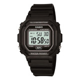 Reloj Casio F-108wh-1acf Unisex F-108wh-1acf Big Square Di Color De La Correa Negro Color Del Bisel Negro Color Del Fondo Negro