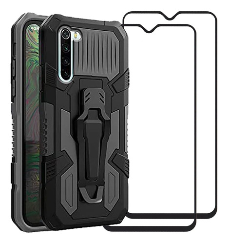 Qwyj For Redmi Note 8 Funda, Con 2 Unidades Protector