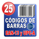 25 Códigos De Barras Ean Y Upc Universal Gs1 Garantizado