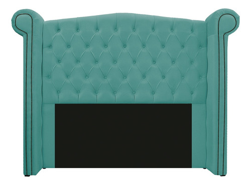 Cabeceira Estofada Veneza 195 Cm King Size Sued Azul Tiffany