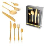 Set 16 Cubiertos Gold Keep (2,5 Mm) Premium