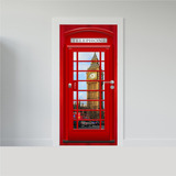 Adesivo Decorativo De Porta -cabine Telefonica Londres 03563