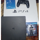 Sony Playstation 4 Slim 500gb Uncharted 4 Negro Azabache