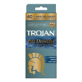 Condones De Látex Trojan Piel Desnuda Sensibilidad 9 Unidades