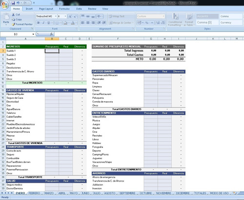 Planilla Excel - Controle Sus Gastos!