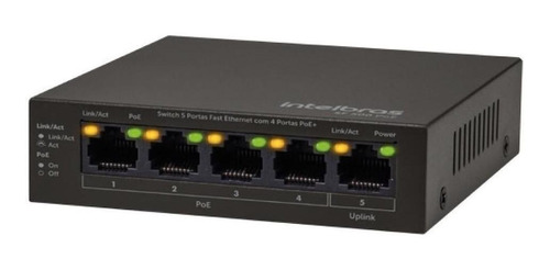 Switch 5 Portas Fast Com 4 Portas Poe Sf 500 Poe Intelbras