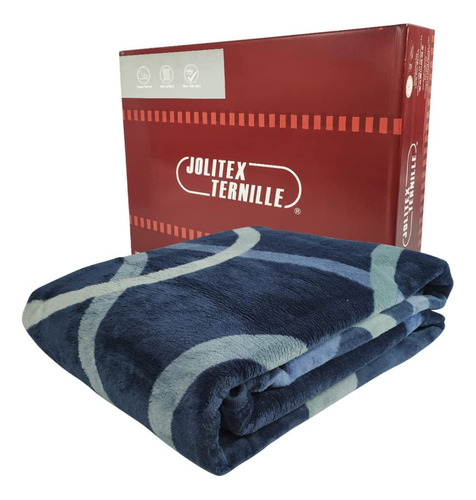 Cobertor Casal 1,80x1,20 Jolitex Quentinho Macio Azul Avalon