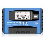 Controlador De Carga Solar 12v/24v 60a Lcd Double Usb Mppt