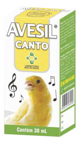 Avesil Canto - 30ml - Suplemento Vitamínico Para Aves
