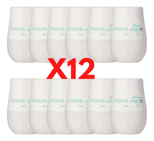 Kit Natura Desodorante Roll-on Homem Kaiak 48hs Duración X12