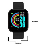Relógio Inteligente Smartwatch D20 Masc/fem. Pulseira Preta Cor Da Pulseira Preto