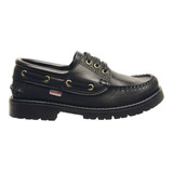 Zapato Timber Ruta Marcel Cuero Negro 34/41 Cosidos Colegial