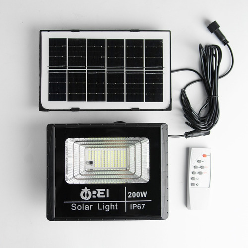 Refletor Solar Led 200w Luz Branca6500k Alta Capacidade Ip67