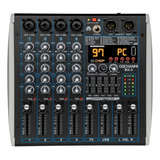 Mezcladora Audio Mixer Gochanmi Mx4 4 Canales 99 Efectos Dsp
