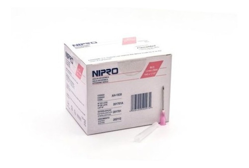 Aguja Hipodermica Nipro 18g X 1 1/2  Caja 100 Unidades