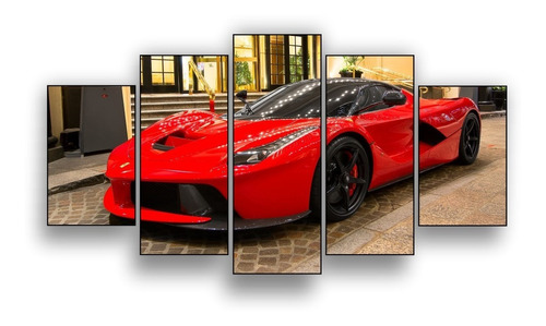Quadro Decorativo Carro Ferrari Quarto Sala Hall 155x80cm