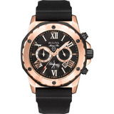 98b104 Reloj Bulova Marine Star Hombre Negro/rosado