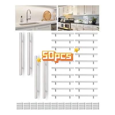 Banna 50 piezas jaladera de barra en acero inoxidable hueca 15.6cm Agarraderas Para Cajones De Barra Hueca, Tiradores Para Cajones, Cocina, Armario | MercadoLibre