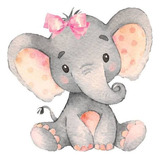 Elefantita Baby Figura Para Decoración - Coroplast De 80 Cm