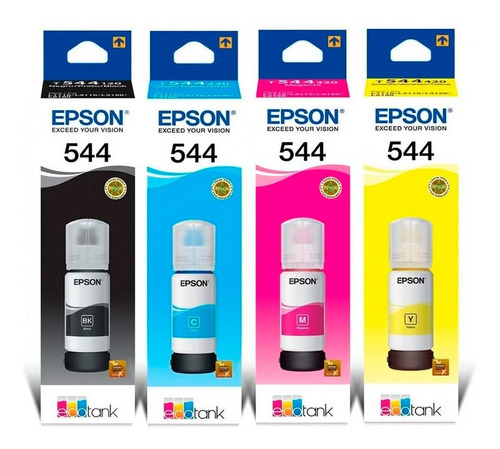 Combo Botellas Original Epson T 544 Negra Y Colores L3150