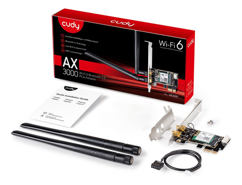 Adaptador Dual-band Ax3000 Wi-fi 6 Pcie We3000