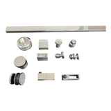 Kit  Para Puerta Corrediza Granero Acero Inox. 170 Cm