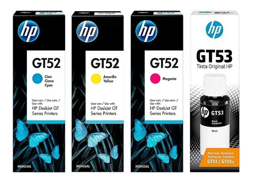 Combo Tintas Hp Gt51 + Gt52 Original Gt5810 Gt5820 Tank 410