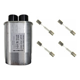 Capacitor Microondas 0,85uf + 4 Fusivel Alta Tensao 800ma