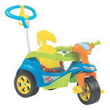 Triciclo Com Haste Removível Baby Trike Evolution Azul 