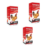 Kit 3 Sanagogo 20ml Tratamento Gogo Para Aves