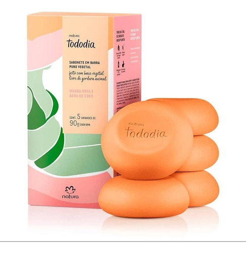 Tododia Sabonete Natura Fragrâncias 90g Kit 5 Unidades