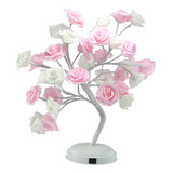 Lámpara Led De Mesa Con Forma De Árbol De Rosas Para Decorac