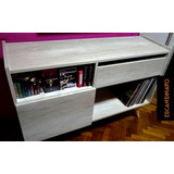 Mueble Escandinavo Cds Discos De Vinilo Bandeja De Discos