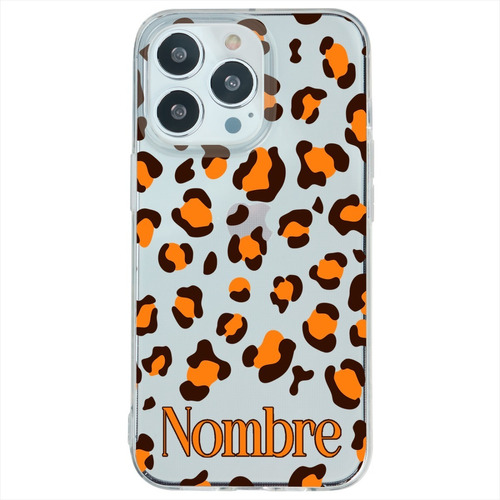 Funda Para iPhone Animal Print Personalizada Con Tu Nombre