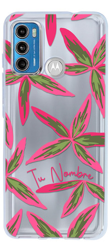 Funda Para Motorola Hojas Flores Para Mujer Tu Nombre