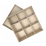 Caja De Madera (mdf) Con 9 Divisiones