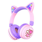 Iclever Auriculares Bluetooth Niños, Oreja Gato Iluminada,