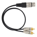 1 Hembra A 2 Macho Cable Divisor De Audio Xlr Enchufes Rca