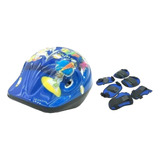 Kit Proteção Infantil Seguro Capacete Cotoveleira Joelheira