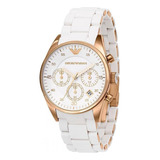 Reloj Emporio Armani Deportivo Ar5920 Para Mujer Color De La Correa Blanco Color Del Bisel Blanco Color Del Fondo Blanco