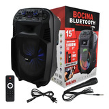 Bocina Portátil Bafle 15 Pulgada Microfono Control Bluetooth